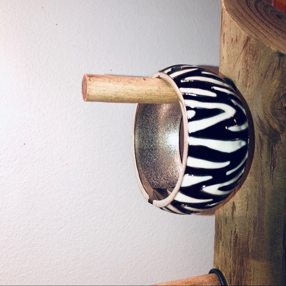 Zebra Print Costume Bangle Bracelet
